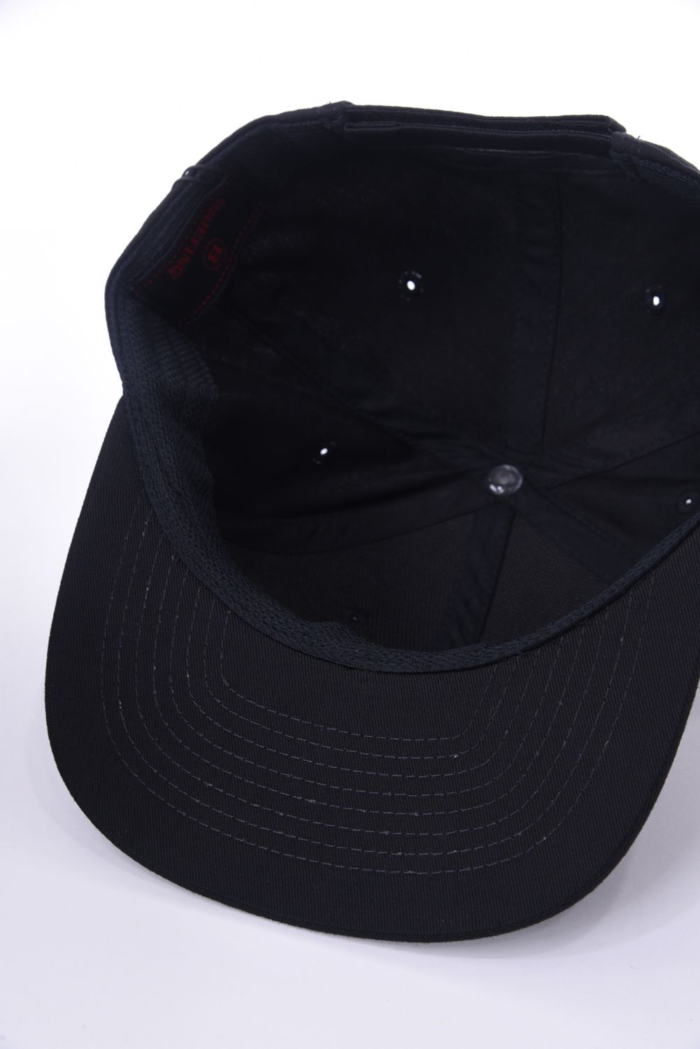 MENS BASIC FLAT VISOR CAP / ブランドロゴ ベーシック フラットキャップ ブラック