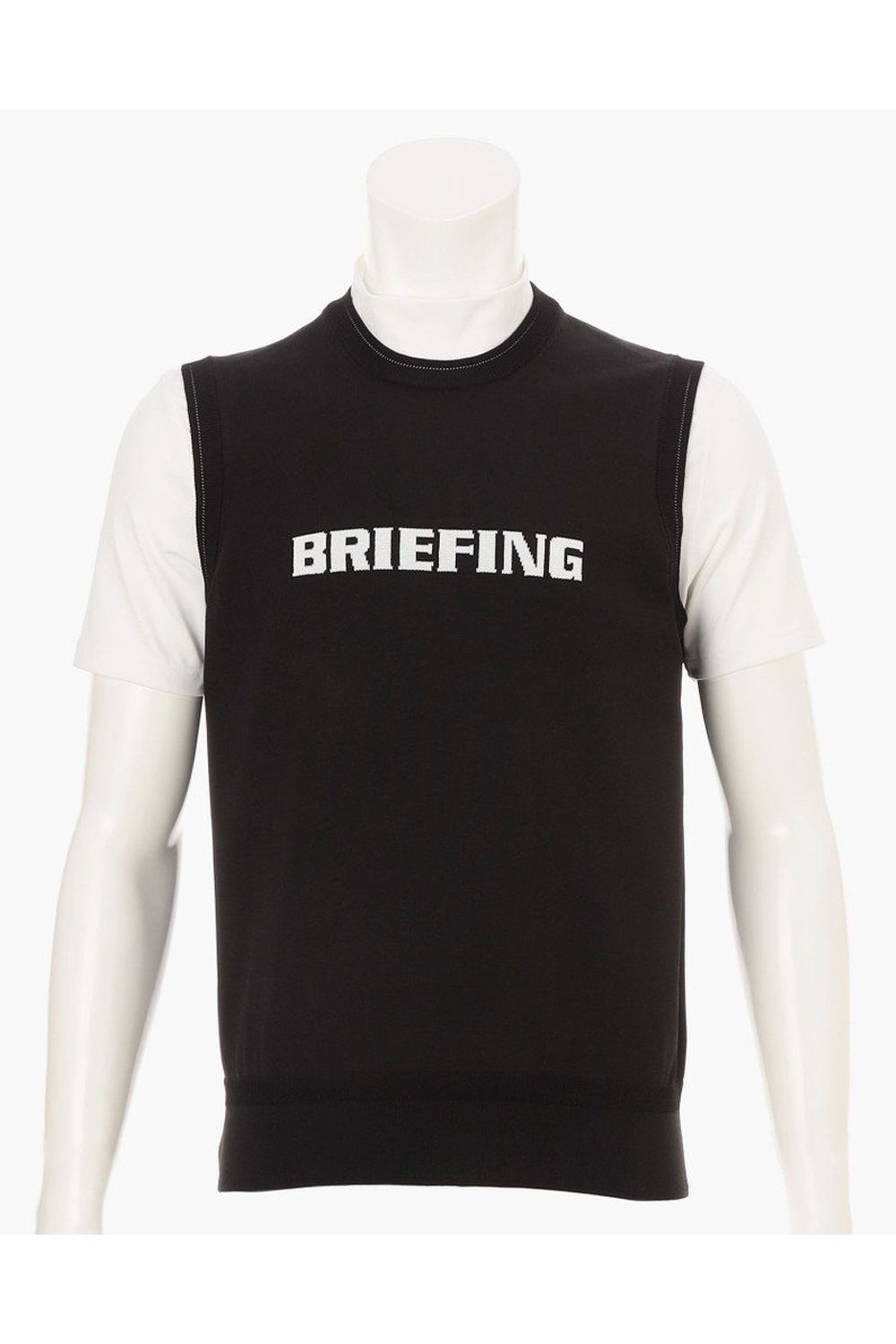 【26SS】 MEN'S WR CREWNECK KNIT VEST / 超撥水糸 ブランドロゴジャカード ニットベスト (ブラック)