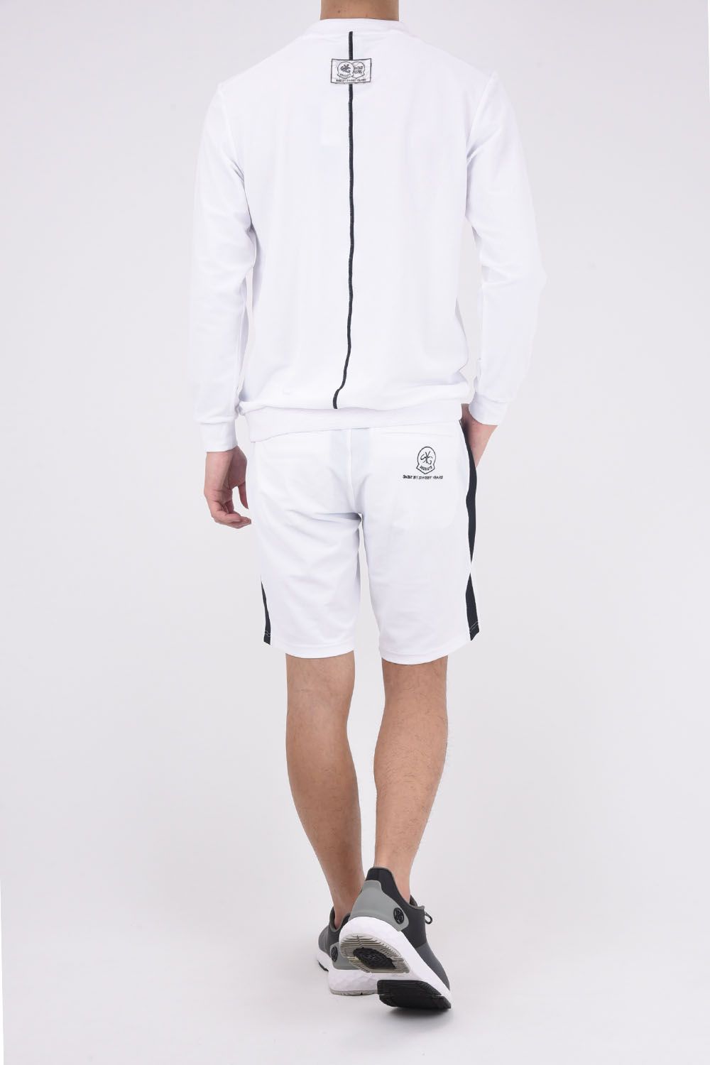 【ABSOLUTE】 CARVICO PANTELLERIA SIDE MESH SHORTS / ロゴ カルビコ ストレッチ ショートパンツ (ホワイト)