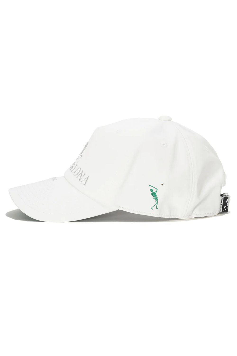 【26SS】 IRON SKULL CRYSTAL ACCENT CAP / アイアンスカル ブランドロゴ刺繍 ベースボールキャップ (アイボリー)