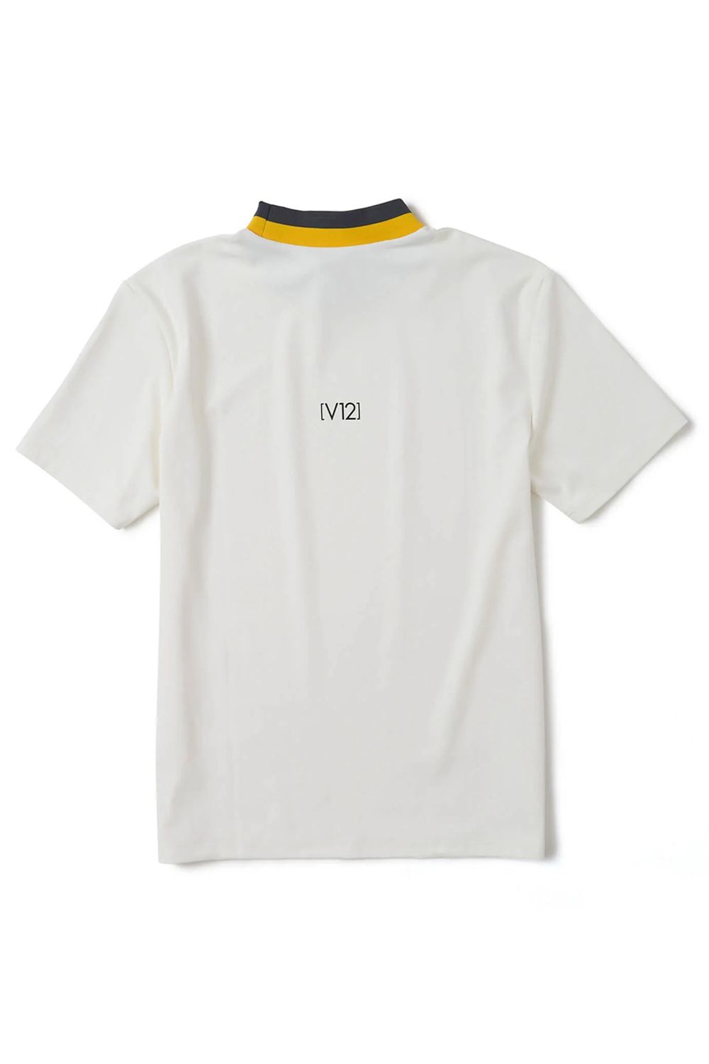 【26SS】 ONE HAND MOCK / バイカラージャカード モックネックTシャツ (ホワイト)