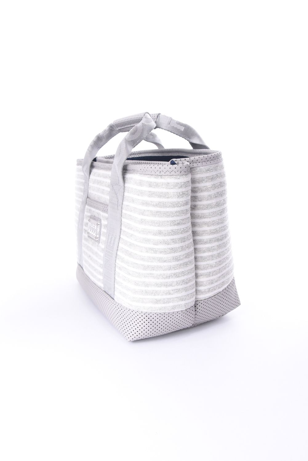 【26SS】 BORDER PILE PARTITION TOTE BAG / ボーダーパイル生地 パーテーショントートバッグ (グレー)