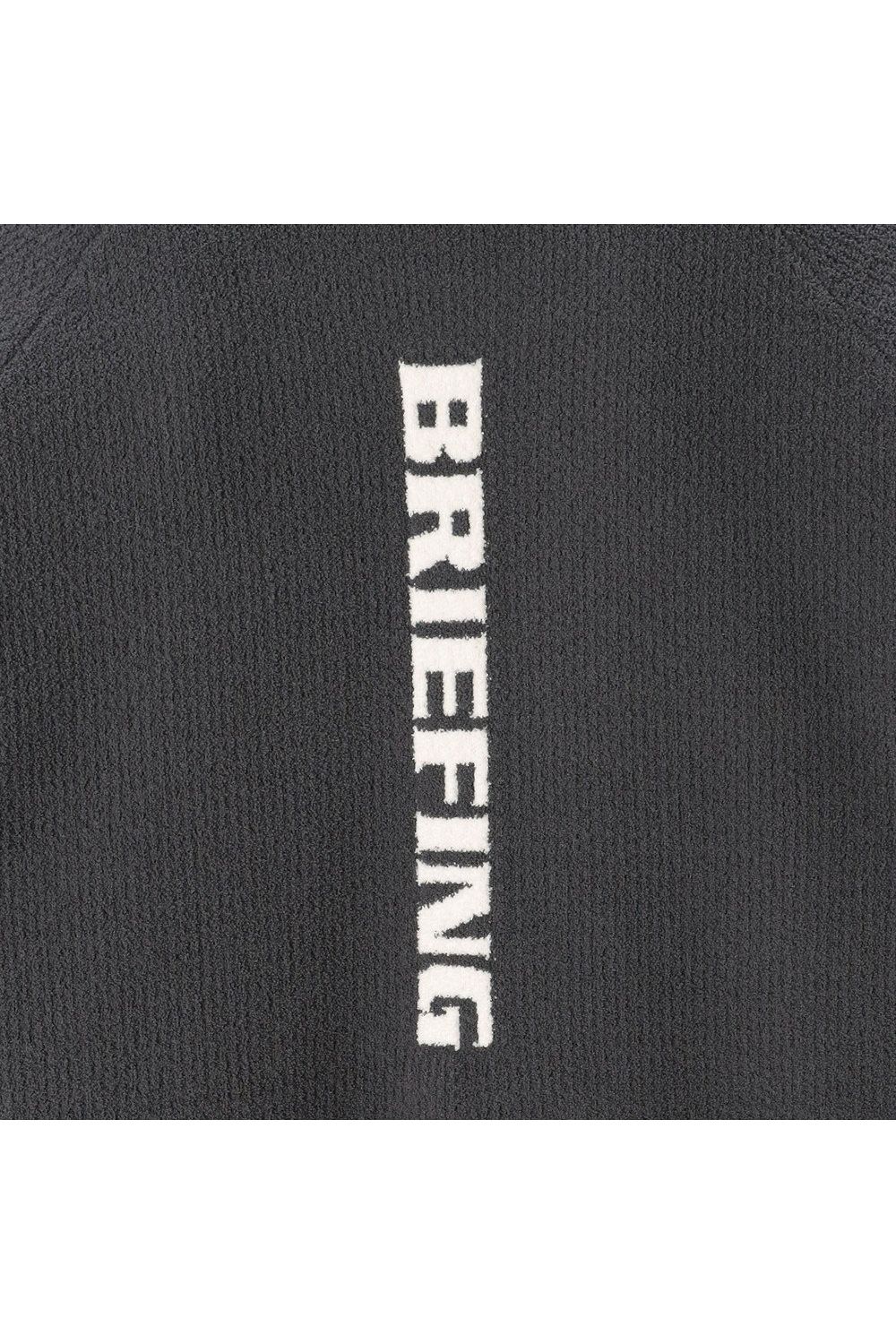 【26AW】 MEN’S AIRY YARN KNIT CREWNECK / エアリーファブリック ブランドロゴ クルーネックニット (チャコール)