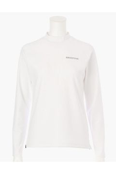 【レディース】 WOMEN'S BACK LOGO LINE LS MOCK NECK / ブランドロゴテープ モックネック (ホワイト)