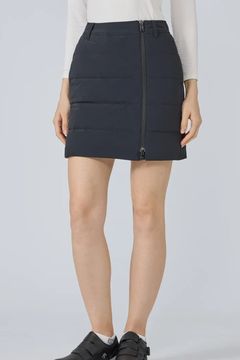 【25AW】【レディース】 はっ水防風後ろウエストゴムフルジップダウンスカート (ブラック)