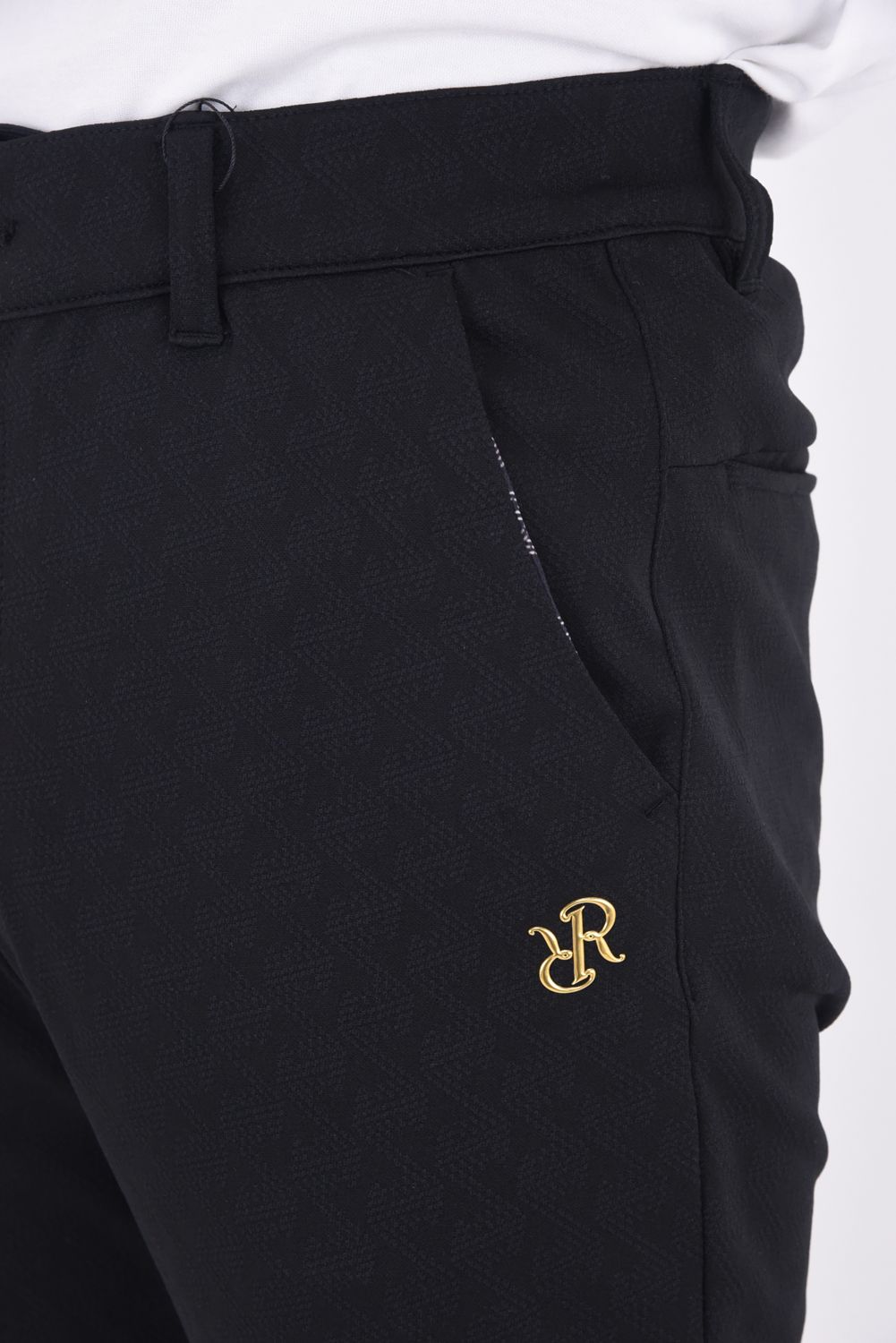 【25AW】 MENS GM JACQUARD JOGGER PANTS / GMジャガード ジョガーパンツ (ブラック)*