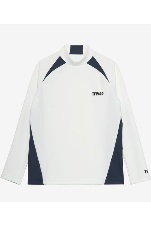 【25AW】 SIDE PANEL LONG SLEEVE MOCKNECK / サイドパネル モックネック ロングスリーブTシャツ (ホワイト)