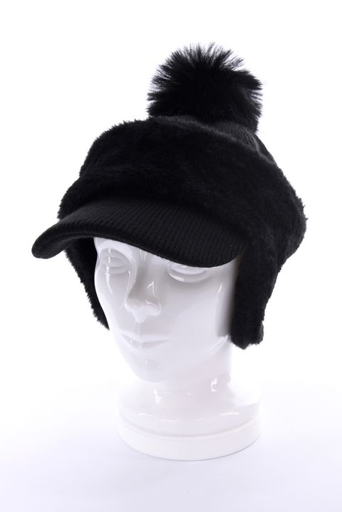 【26AW】 WINTER SWITCH CAP / 梵天付きニットキャップ&イヤーマフバンド 3WAYキャップ (ブラック)