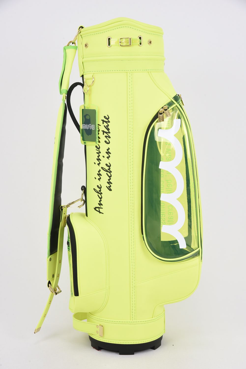 【銀行振込・代金引換不可】【返品・交換不可】 CADDY BAG & COVER / ナイロン×クリア キャディバッグ&ヘッドカバーセット (イエロー)