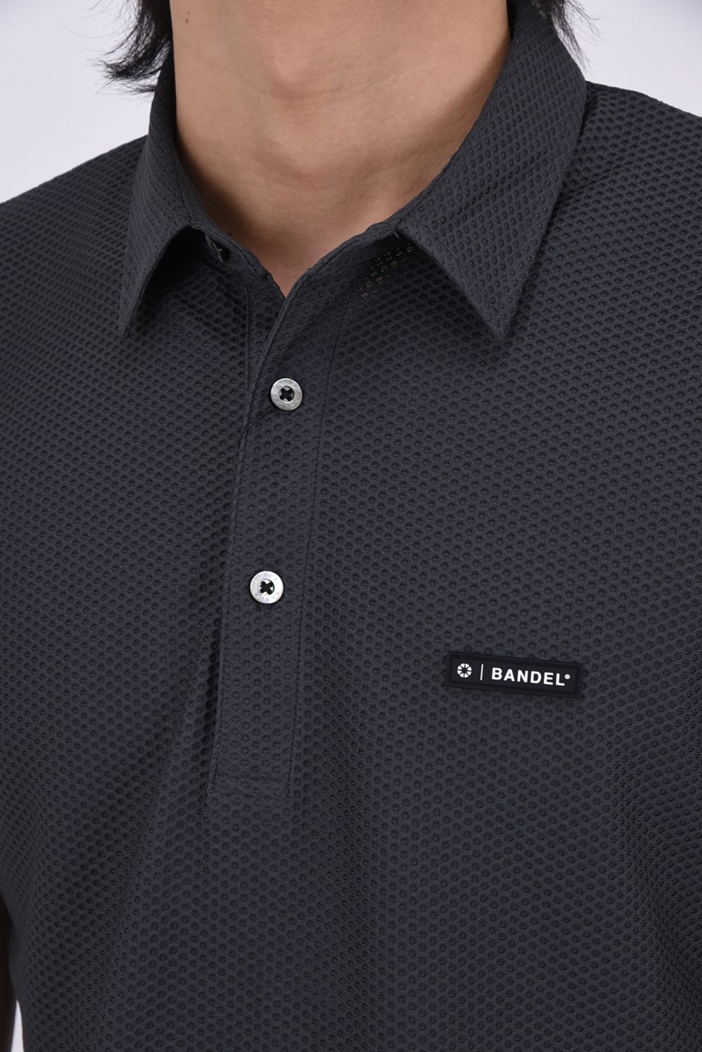 【26SS】 DRY WAFFLE SWITCH POLO / ドライワッフルスウィッチポロシャツ (チャコールグレー)