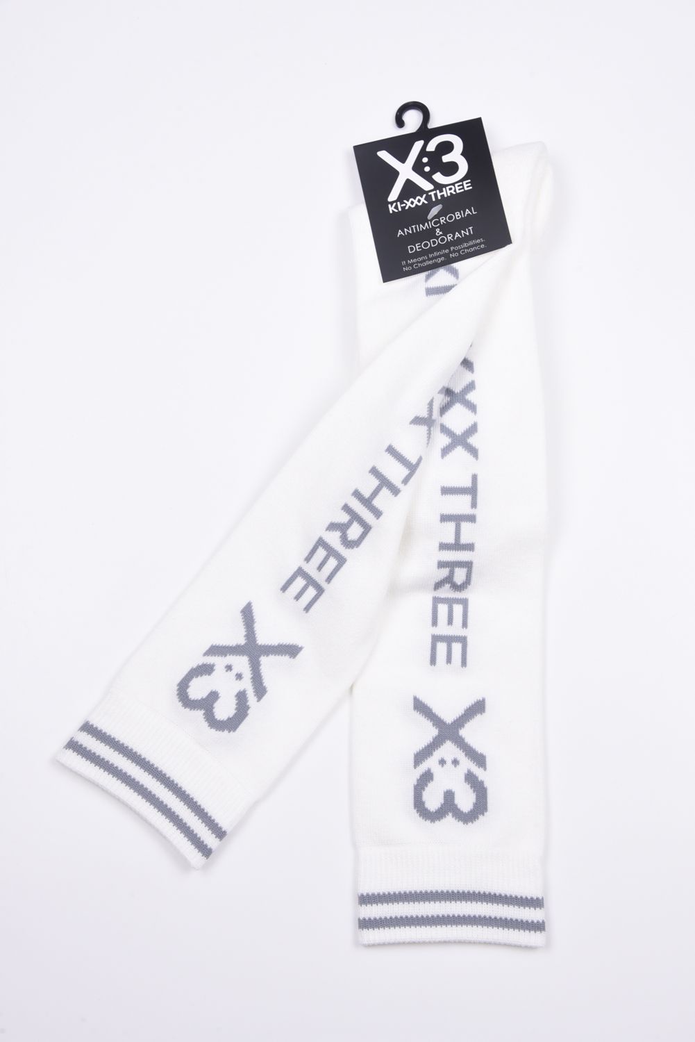 【レディース】 KNEE HI SOCKS / ブランドロゴ ニーハイソックス (ホワイト)