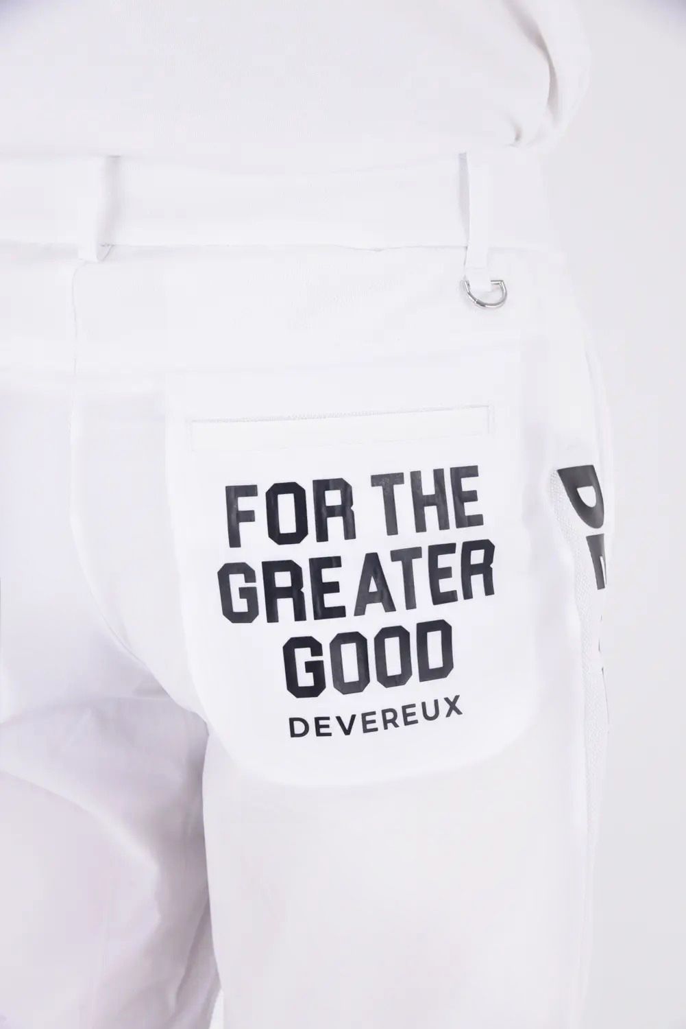 FOR THE GREATER GOOD BK BOTTOM / ロゴバンド ロングパンツ (ホワイト)
