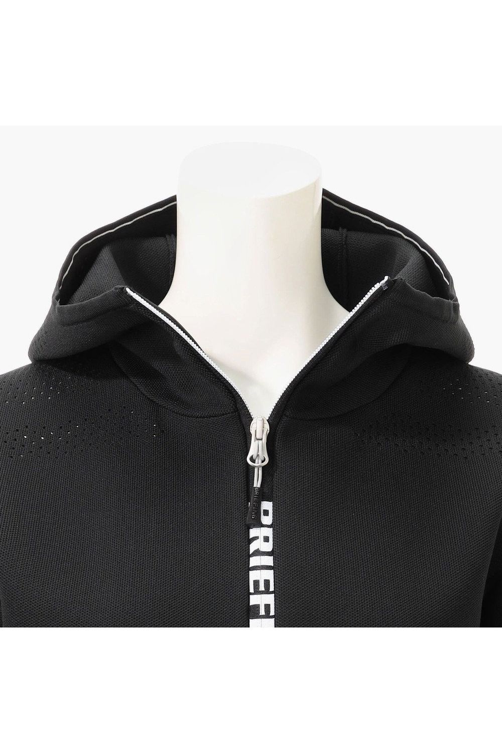 【26AW】【レディース】 WOMEN’S DOUBLE JQ KNIT PARKA / バックロゴ ジップアップ ニットパーカー (ブラック)