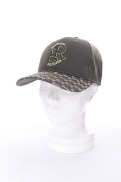 GM BRIM CAP / RRロゴ刺繍 オリジナルテキスタイル ブリムキャップ (カーキ)