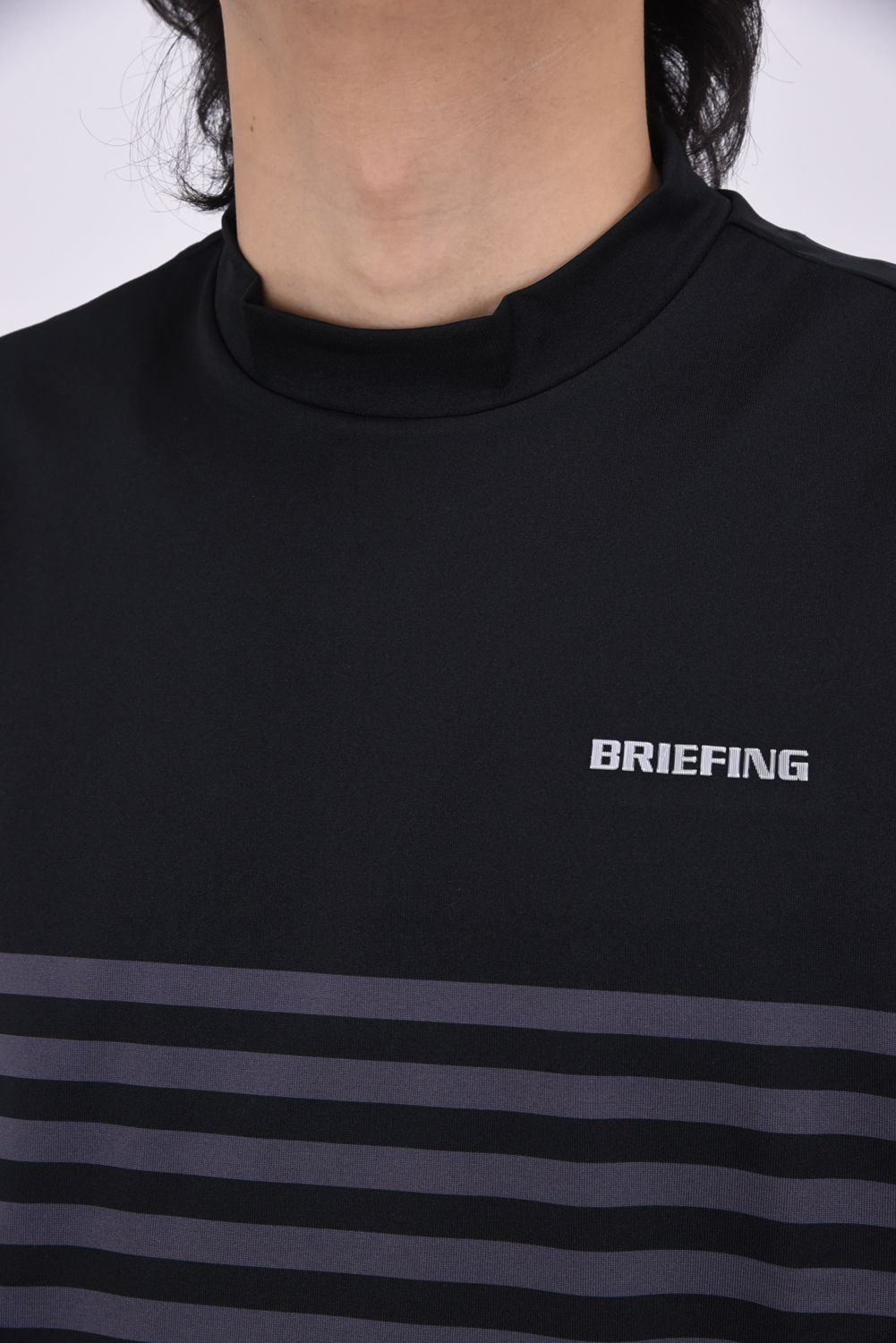 BRIEFING - 【25SS】 MEN'S SHADOW STRIPE HIGHNECK / シャドウ