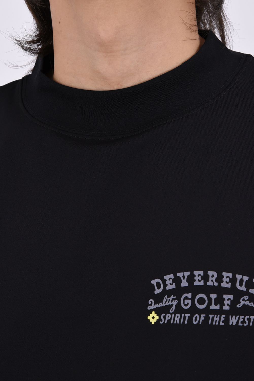 【26AW】 DVG spirit of the West MOCK TEE / バックプリント 長袖モックネックTシャツ (ブラック)