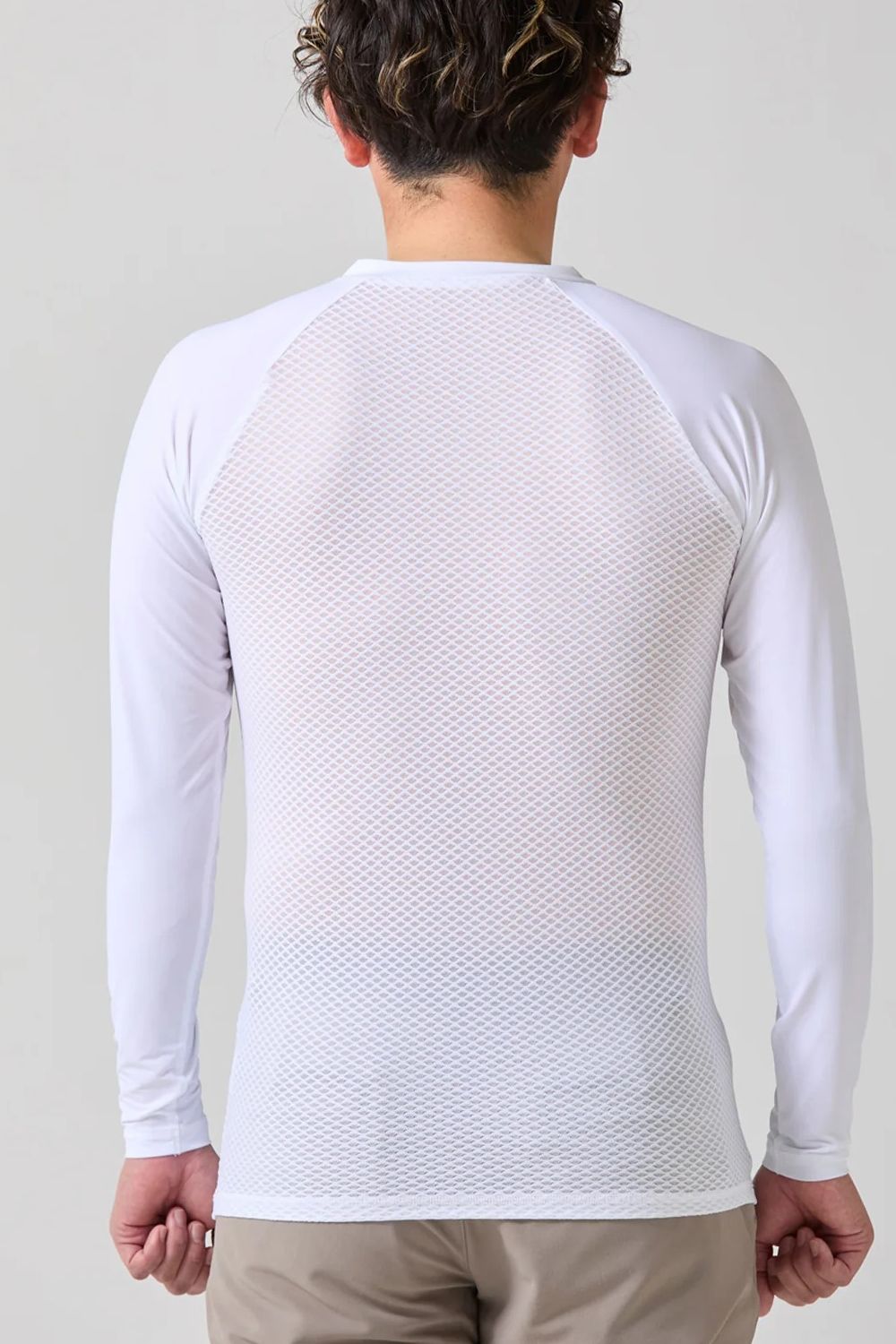 【返品・交換不可】 ICE MESH VNECK / Vネック メッシュ 機能性冷感インナー (ホワイト) (ユニセックス)