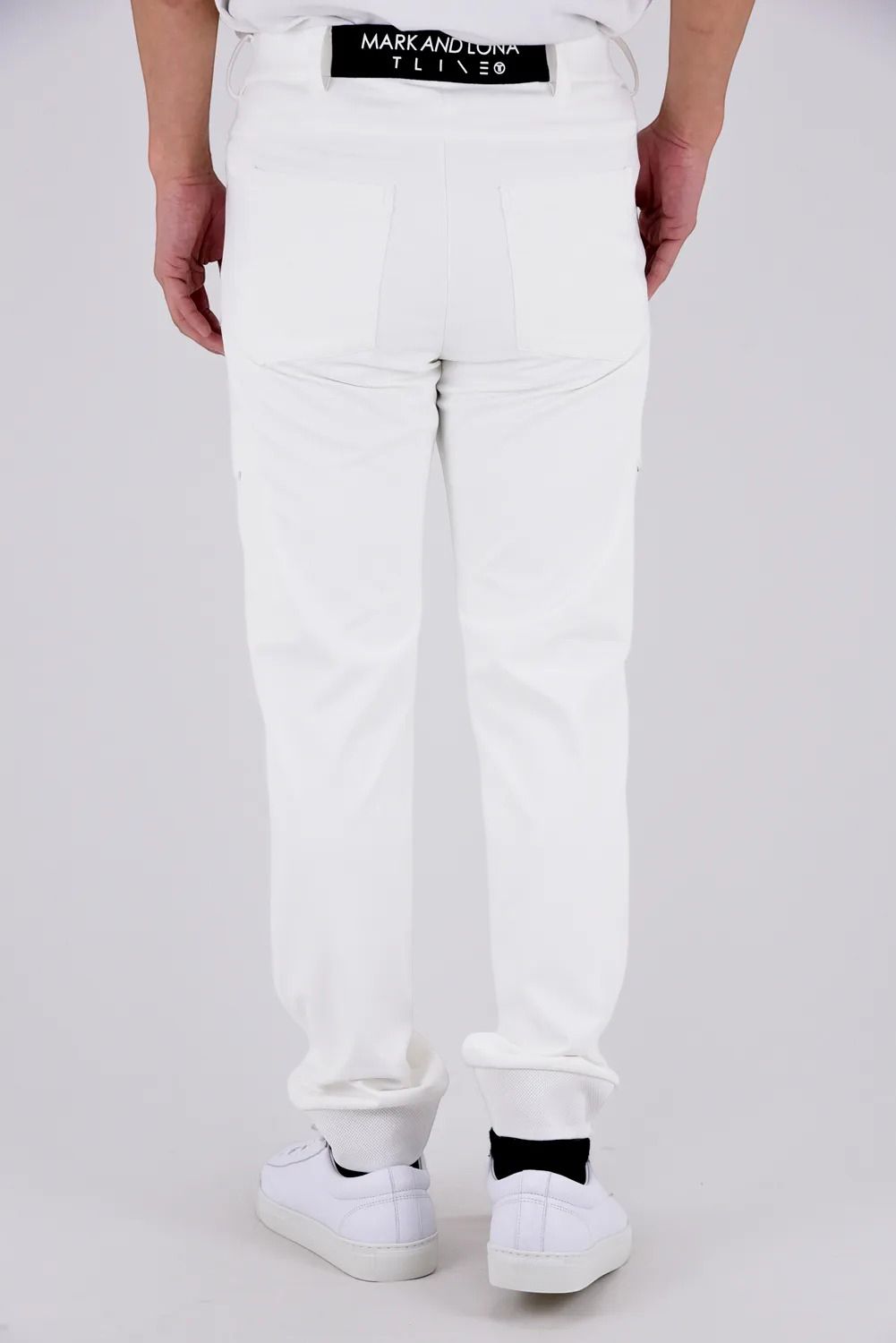 【26SS】【T-LINE】 CONTOUR FLEX CARGO JOGGER / モノトーン ポリエステルトリコット カーゴライクジョガーパンツ (ホワイト)