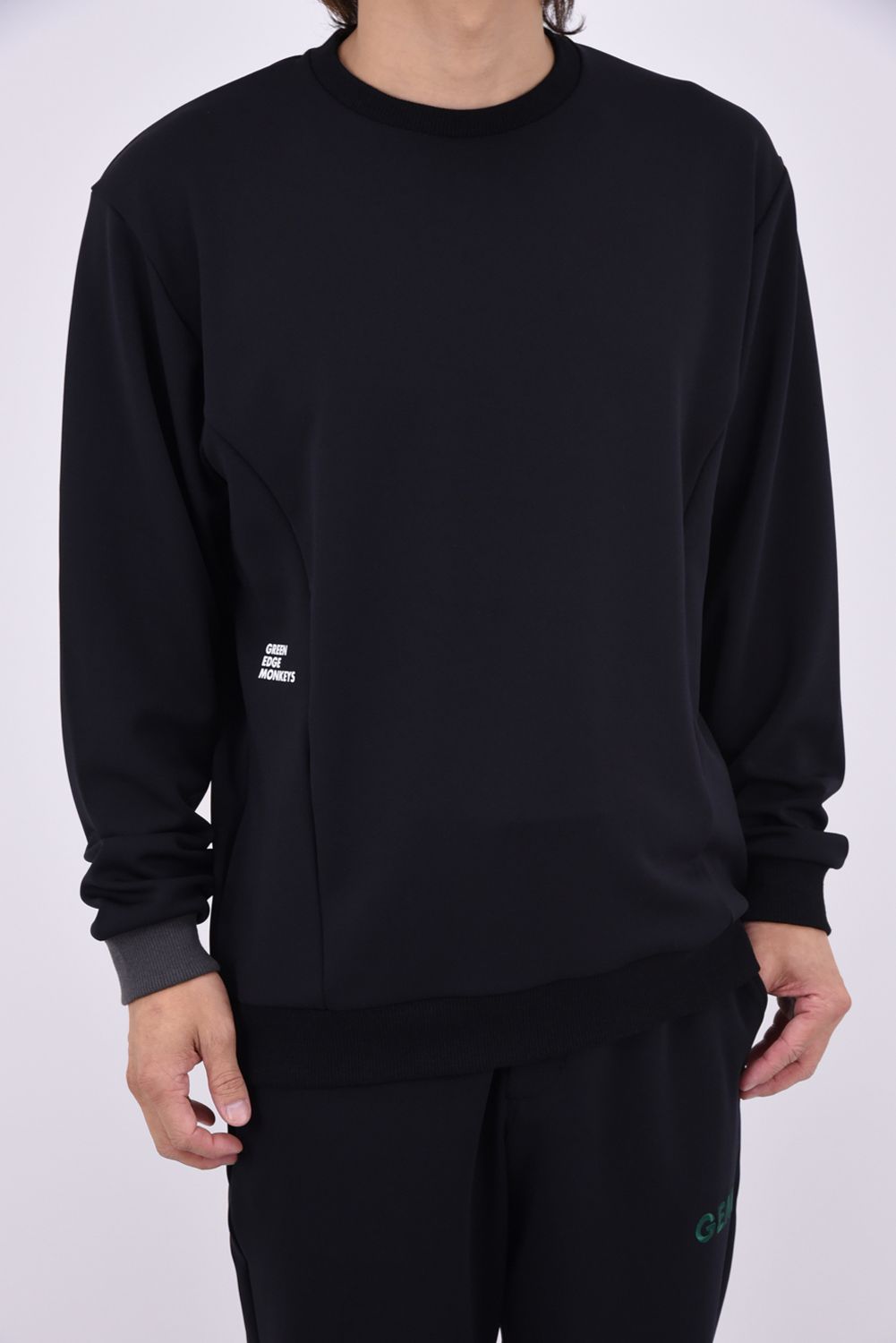 【26AW】 【ユニセックス対応】 JERSEY SWEATSHIRT / ダンボールニット バックプリント スウェットシャツ (ブラック)