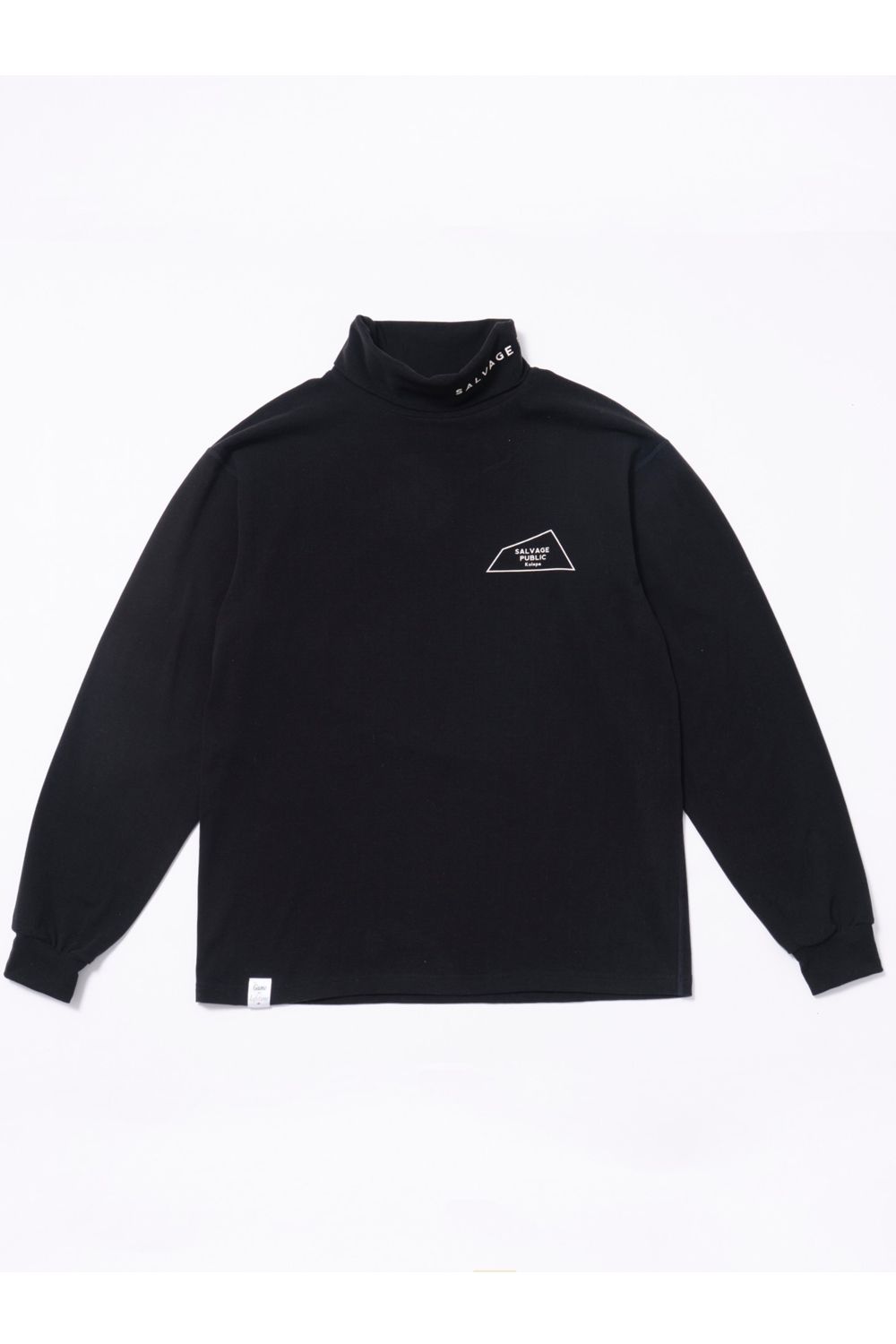 【26AW】 Honu Turtleneck L/S (Pitch & Run) / 起毛素材 バックプリント タートルネックシャツ (ブラック) (10月入荷予定）