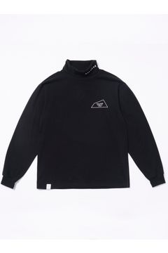 【26AW】 Honu Turtleneck L/S (Pitch & Run) / 起毛素材 バックプリント タートルネックシャツ (ブラック) (10月入荷予定）