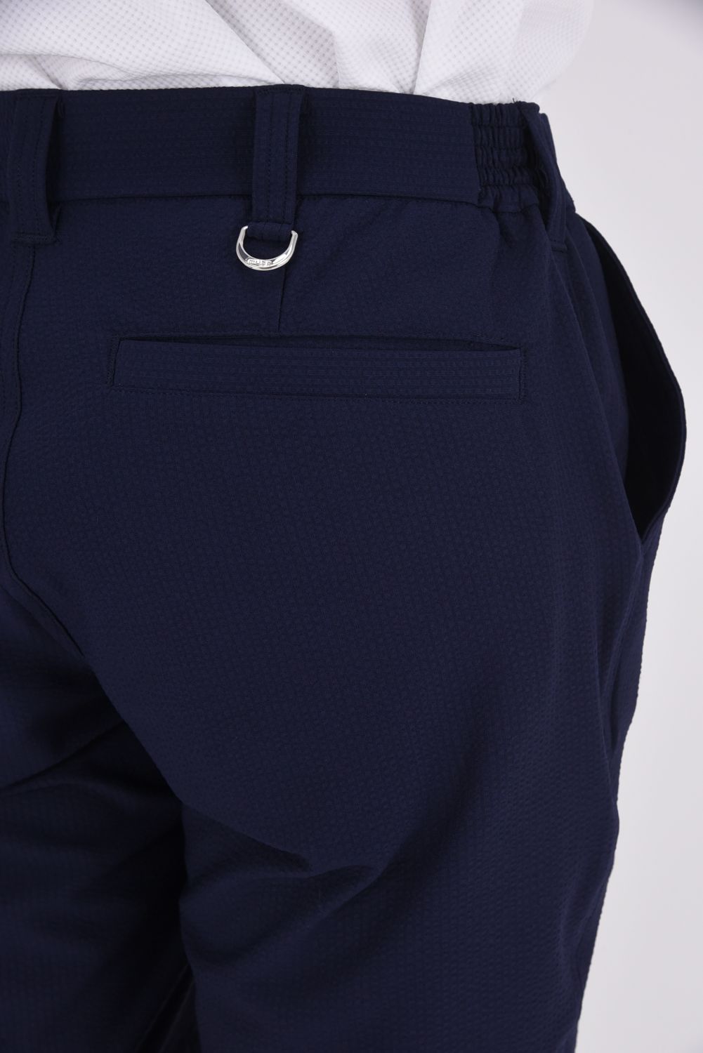 【26SS】 HIGH TENSION SUCKER SHORT PANTS / シアサッカー ウェーブロゴ ショートパンツ (ネイビー)