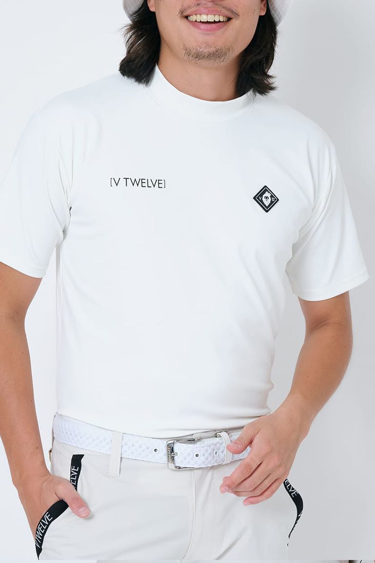V12 - 【24SS】 LINE UP SS MOCK / V12ロゴ モックネック T  