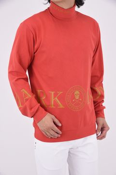 ATLANTIS PERFORMANCE MOCK NECK / モアレパターン ビックロゴ モックネック (レッド)