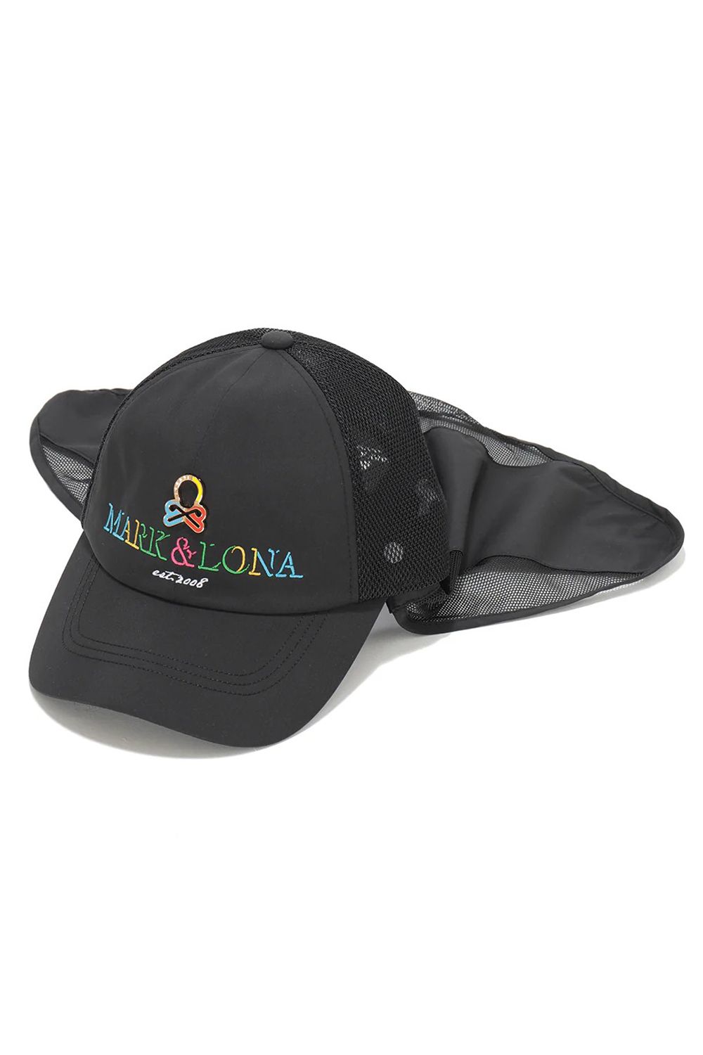 【26SS】 CHOROMA ICON SUN SHIELD CAP / マルチカラー刺繍 サンシールド付き メッシュキャップ (ブラック)