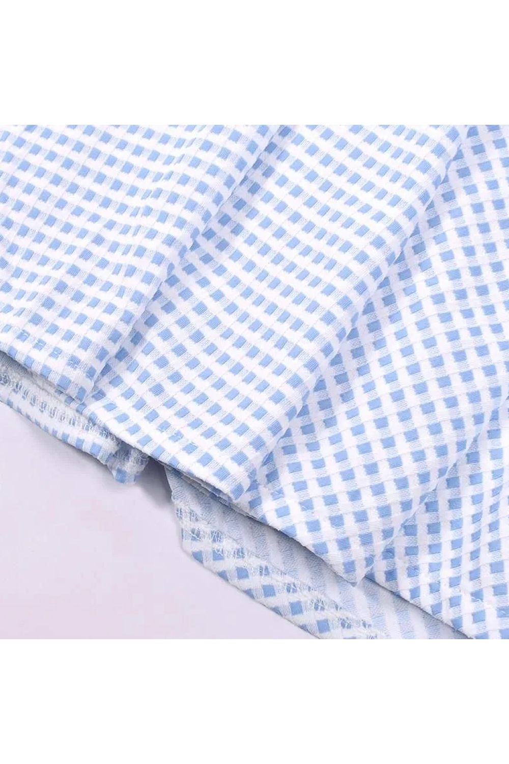 【26SS】【レディース】 GINGHAM CHECK FLARE SKIRT / ギンガムチェック フレアスカート (サックス)*