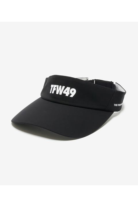 TAFFETA SUN VISOR / ブランドロゴ サンバイザー (ブラック)