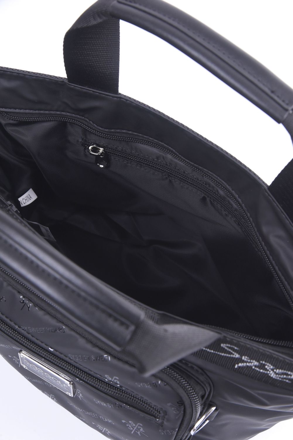POCKET CART BAG / スムース合皮素材 フロントポケット カートバッグ (ブラック)
