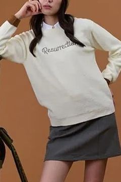 【26AW】【レディース】 ACCENT BOUCLE KNIT / アクセントリブ ブークレニット (オフホワイト)*