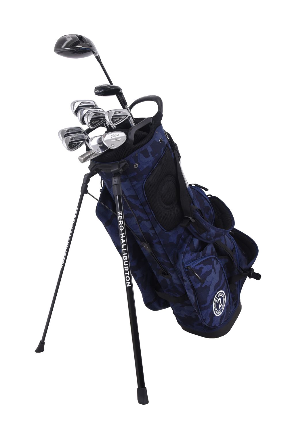 【銀行振込・代金引換不可】【返品・交換不可】【1000Dコーデュラナイロン】Stand Bag ZHG-CB1 / スタンドタイプ キャディバッグ ネイビーカモ