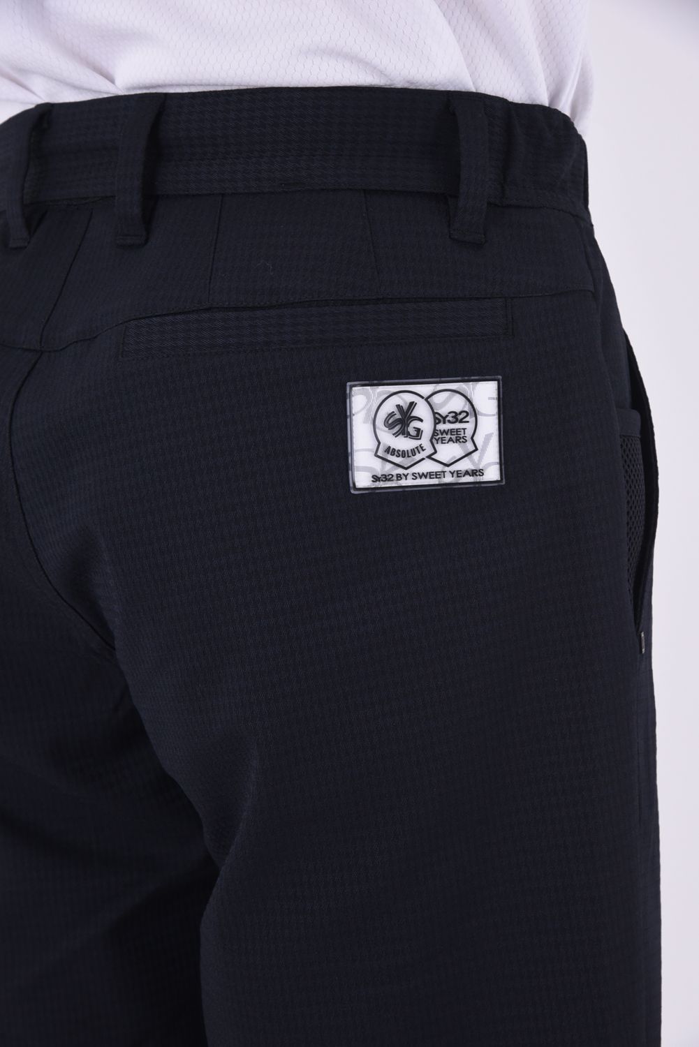 【ABSOLUTE】 DRY STRETCH CHIDORI JQ SHORTS / 千鳥柄 ジャガード ストレッチ ショートパンツ (ブラック)
