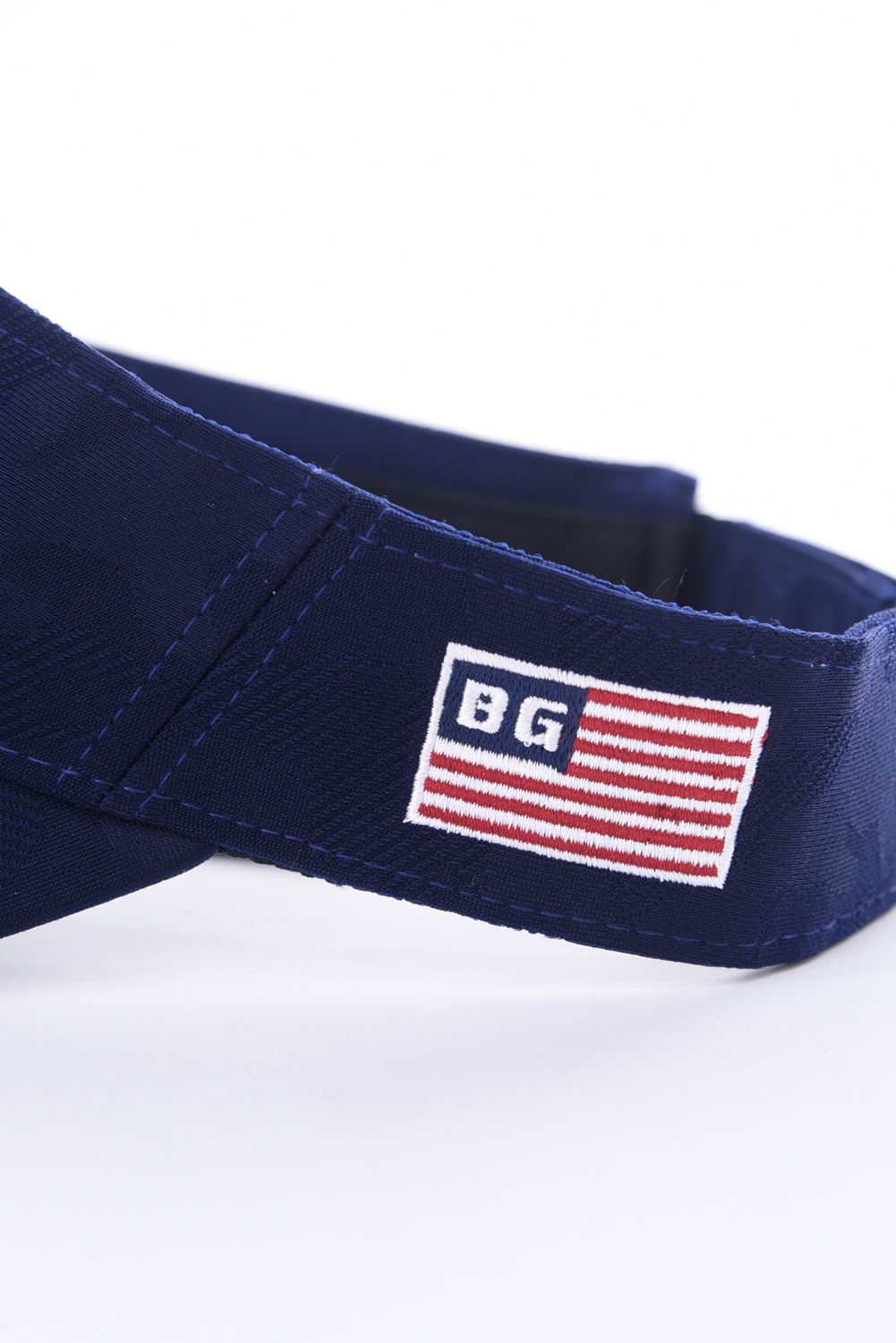 MENS CAMO JQ VISOR / カモフラ柄 ブランドロゴ サンバイザー ネイビー