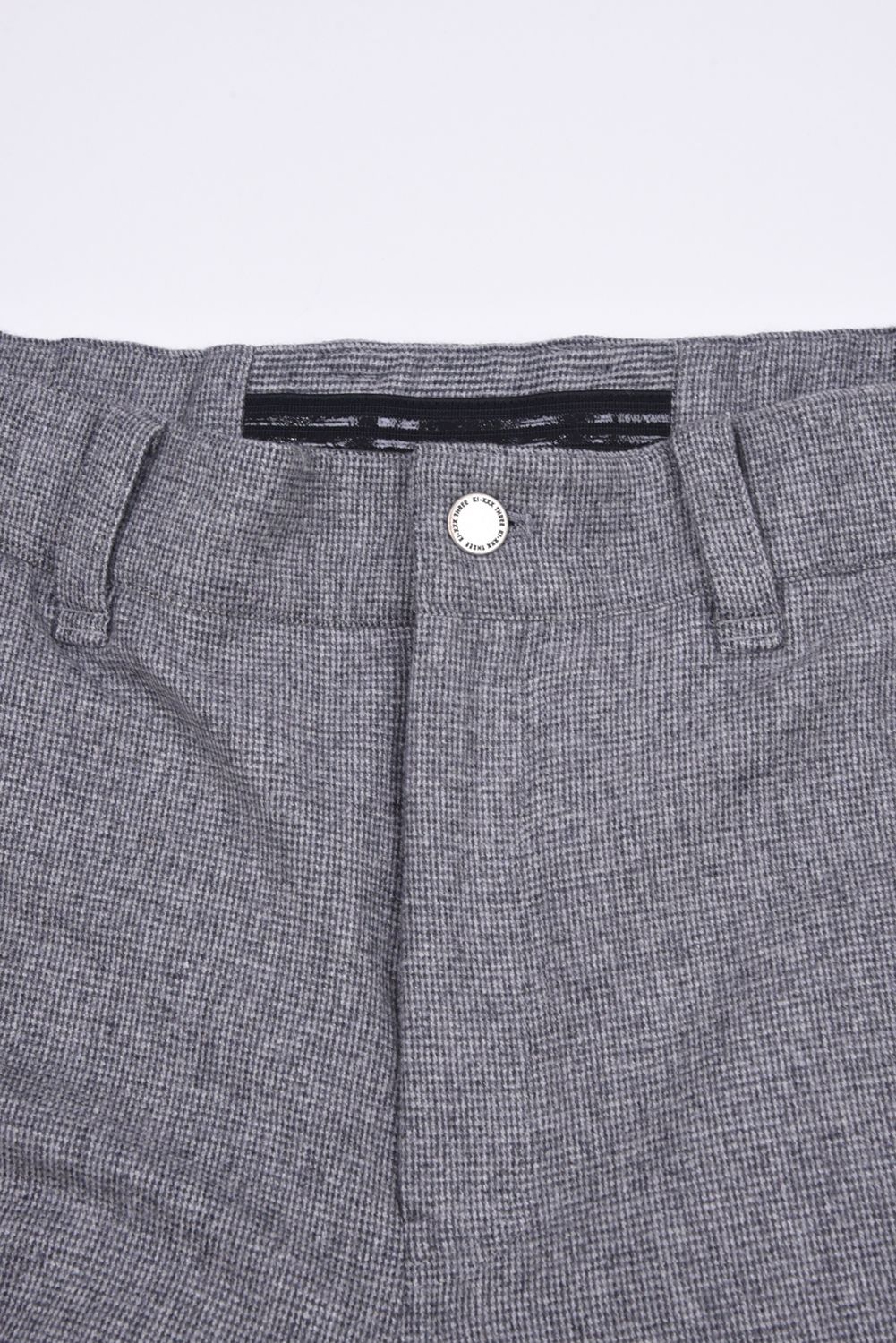 【25AW】 HOUNDSTOOTH TAPERED PANTS / 千鳥柄 テーパード パンツ (チャコール)