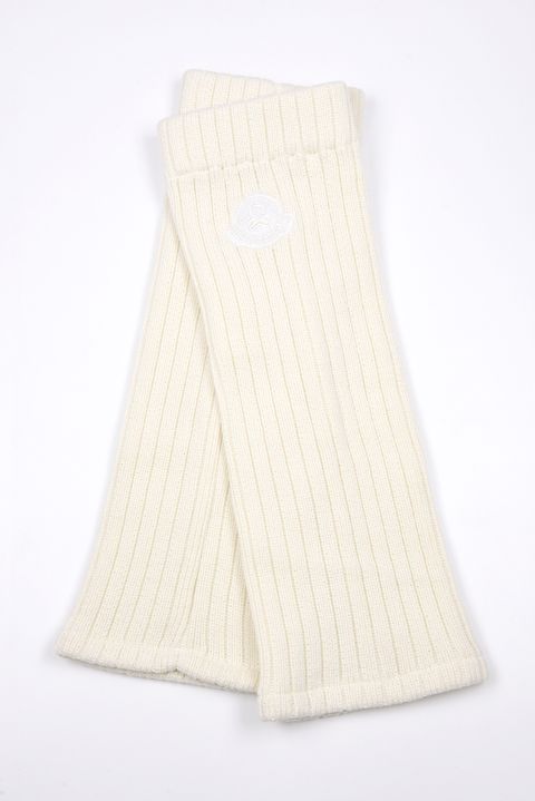 THERMOMIX KNIT LEG WARMERS / ブランドロゴ刺繍 ニットレッグウォーマー (ホワイト)