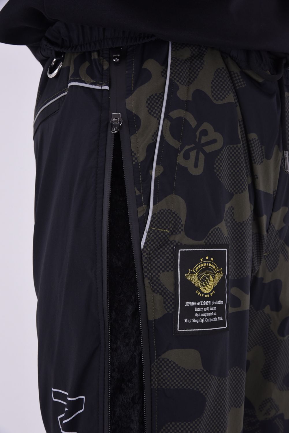 【26AW】 PLURI CAMO TECHNICAL PANTS / スカルカモフラージュ サイドファスナー ロングパンツ (ブラック)