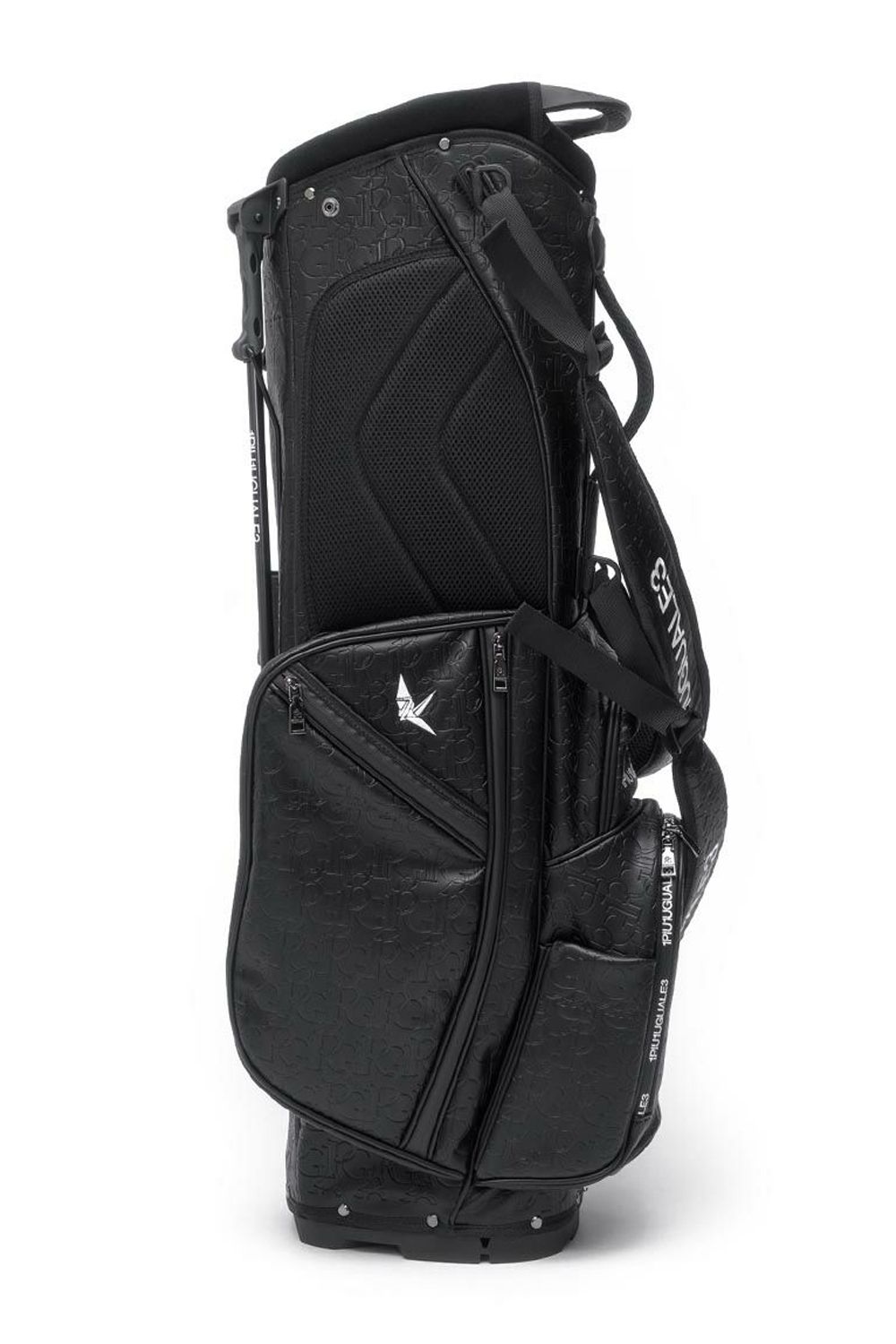 【銀行振込・代金引換不可】【返品・交換不可】  STAND CADDIE BAG / ブランドロゴ型押し スタンドタイプ キャディバッグ (ブラック)