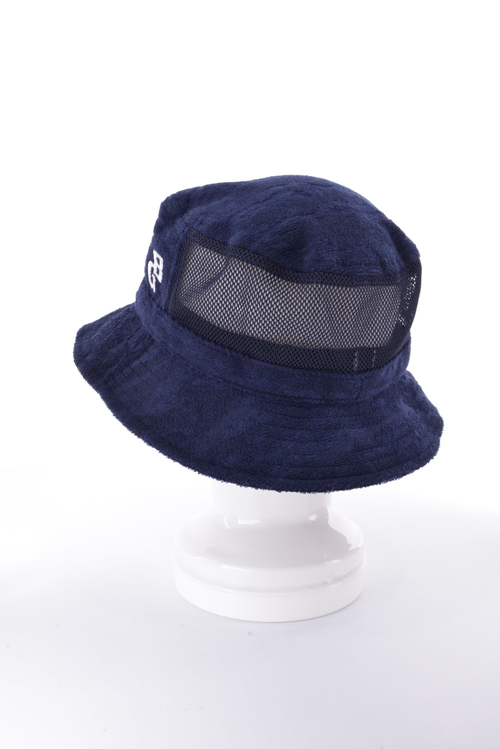 【26SS】 CR MS PILE CAMO JQ BG LOGO HAT / パイル生地 背面メッシュ バケットハット (ネイビー)