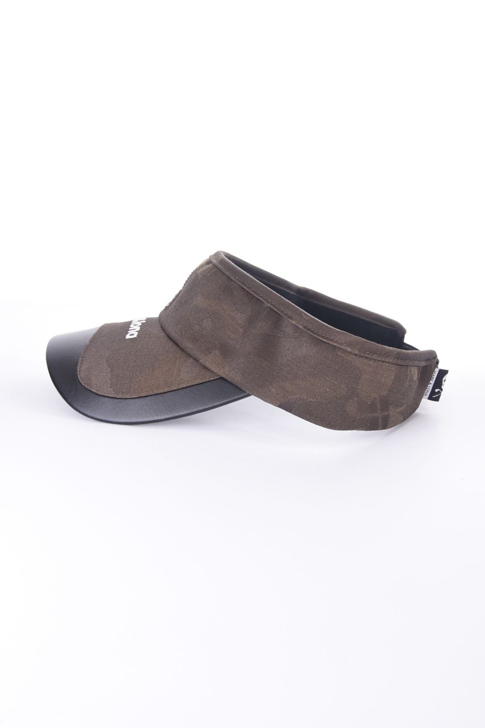 GAUGE CRYSTAL ICON VISOR / オリジナルカモジャカード 異素材切り替え サンバイザー (ブラウン)