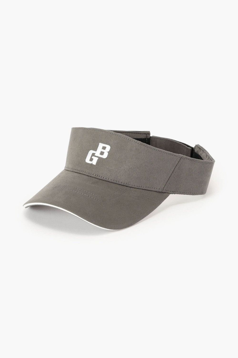 【26AW】 MEN’S SUEDE SMALL BG LOGO VISOR / スウェード素材 スモールBGロゴ サンバイザー (グレー)