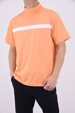 SLEEVE LOGO HIGH NECK RELAXED FIT / スリーブ ロゴ リラックスフィット モックネック (オレンジ)