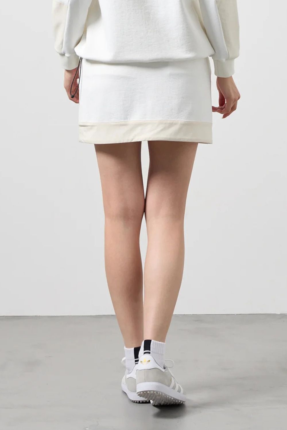 【26AW】 【レディース】 FLEECE COMBINATION SKIRT / フリース コンビネーション スカート (ホワイト)