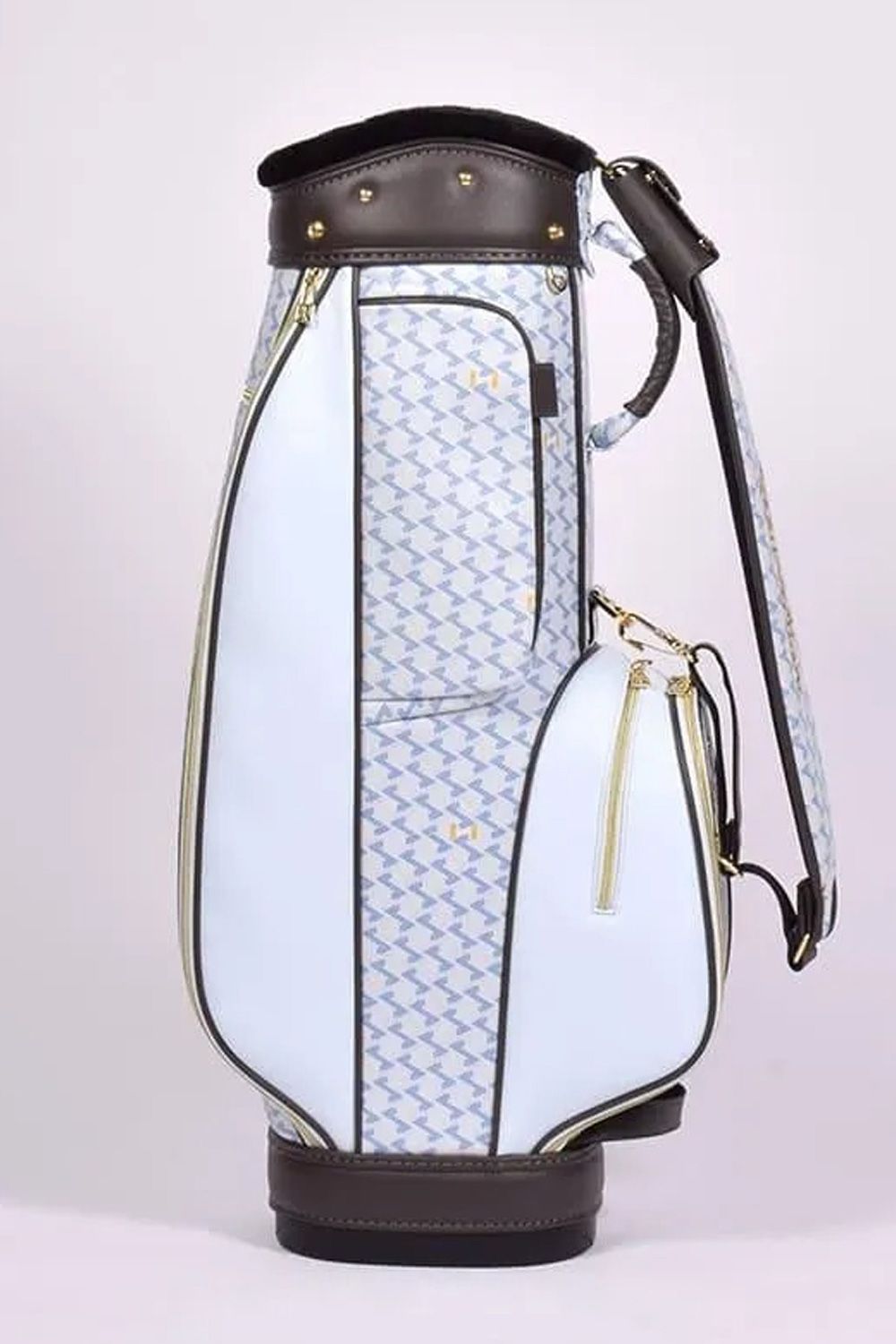 【26SS】【銀行振込・代金引換不可】【返品・交換不可】 RALLINA (ラリーナ) / ブランドオリジナルテキスタイル カートタイプ キャディバッグ （アクア）*