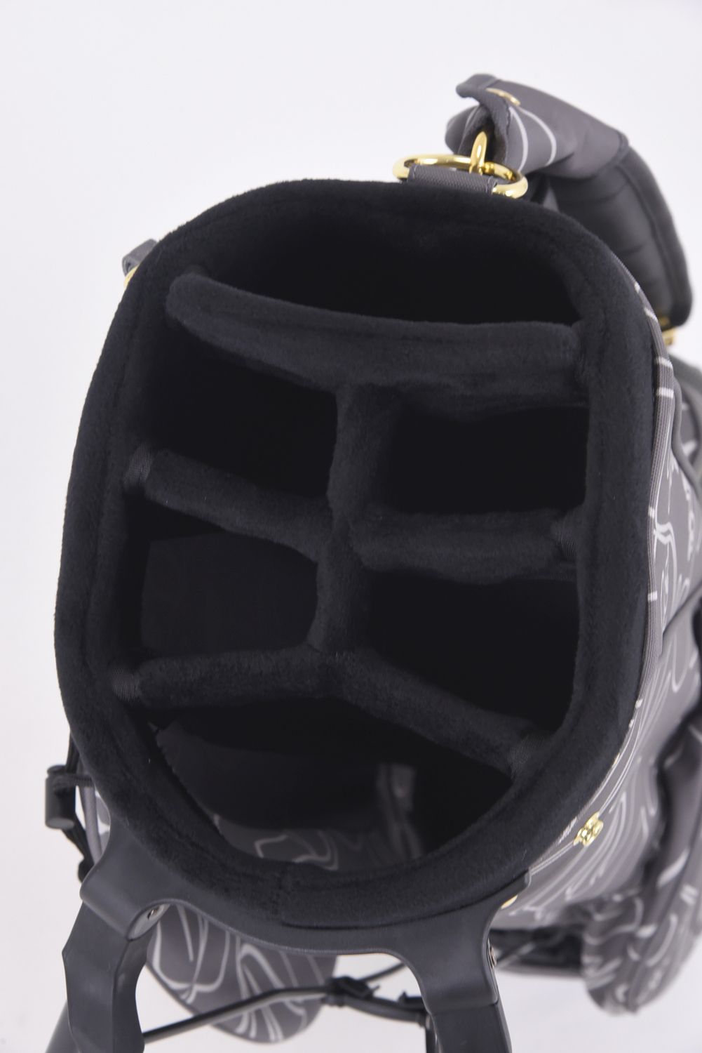 【銀行振込・代金引換不可】【返品・交換不可】 CADDY BAG & COVER / ボタニカル柄 キャディバッグ&ヘッドカバーセット (グレー)