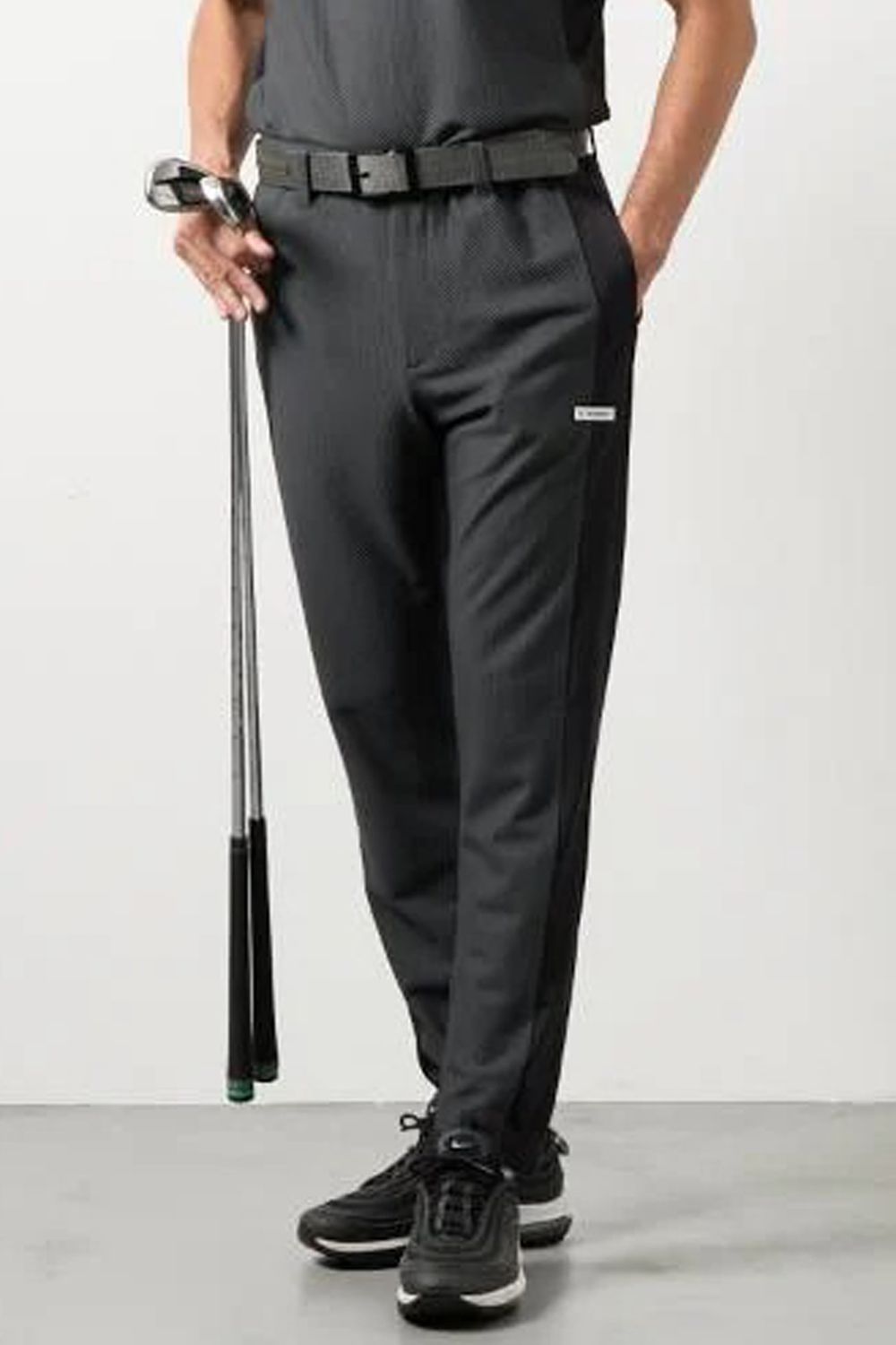 【26SS】 DRY WAFFLE SWITCH TAPERD PANTS / ドライワッフル サイド切り替え テーパードパンツ (チャコールグレー)