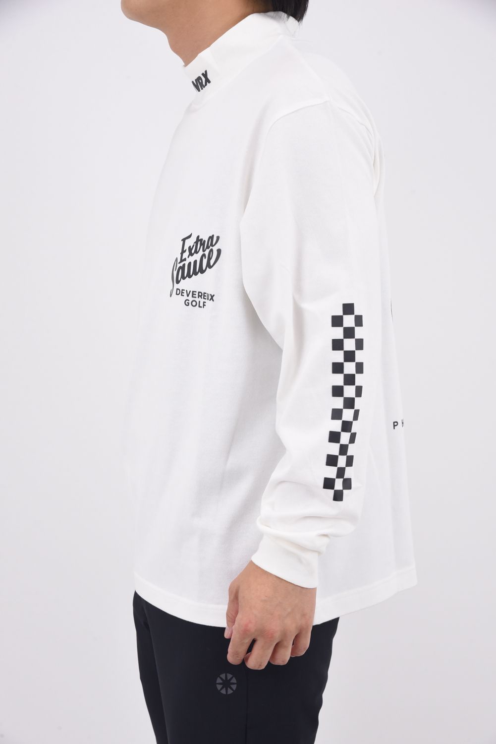 【25AW】 VALLEY Cotton Mock Long Sleeve / バックプリント ロングスリーブ モックネック (ホワイト)