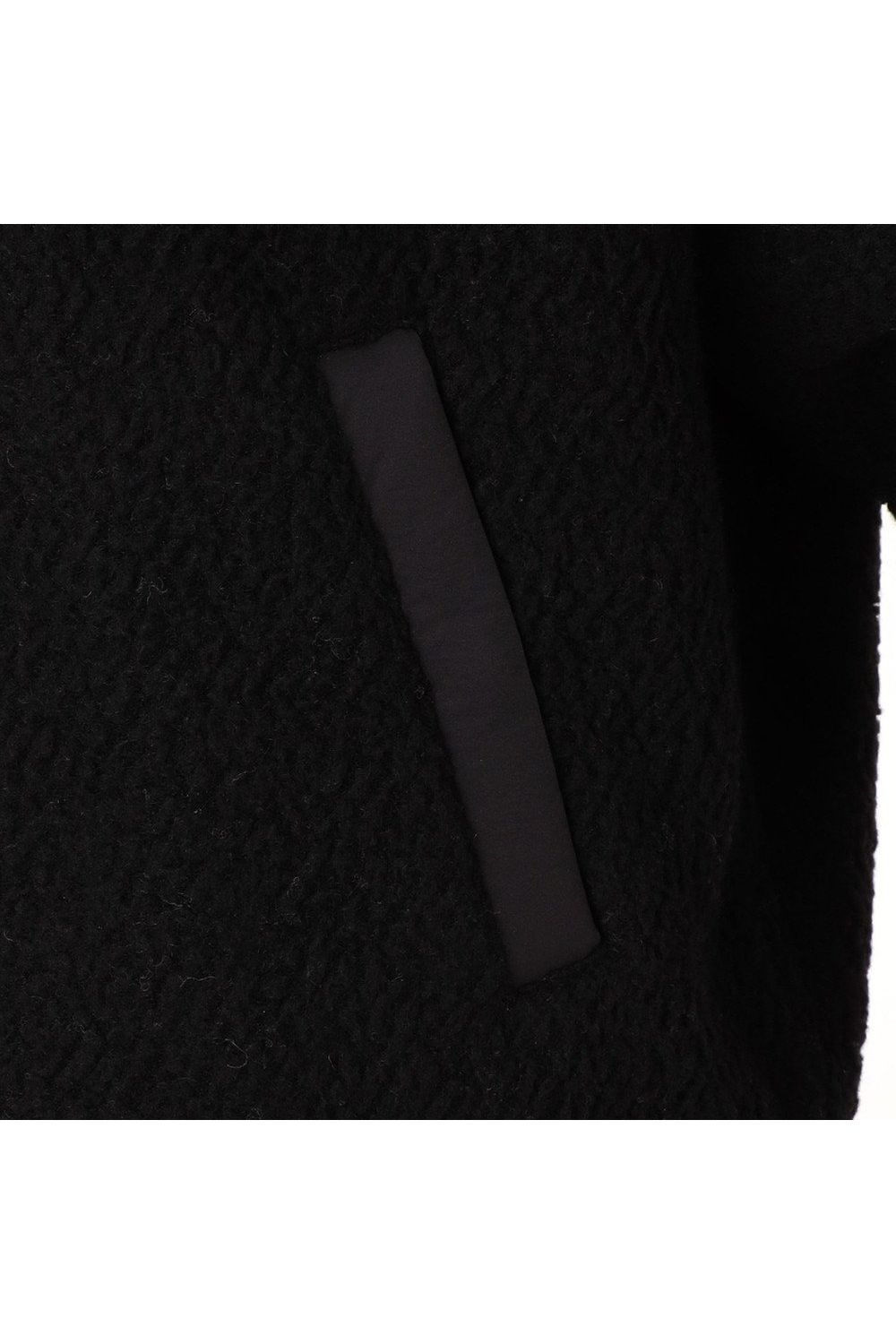 【25AW】【レディース】 WOMEN’S WOOL BOA HALFZIP TOP / ウールボアフリース ハイネック ハーフジップフーディー (ブラック)